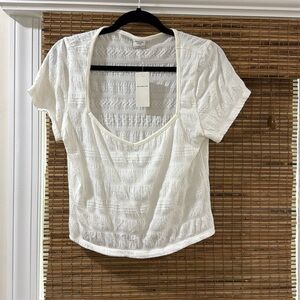 Size L Abercrombie white top